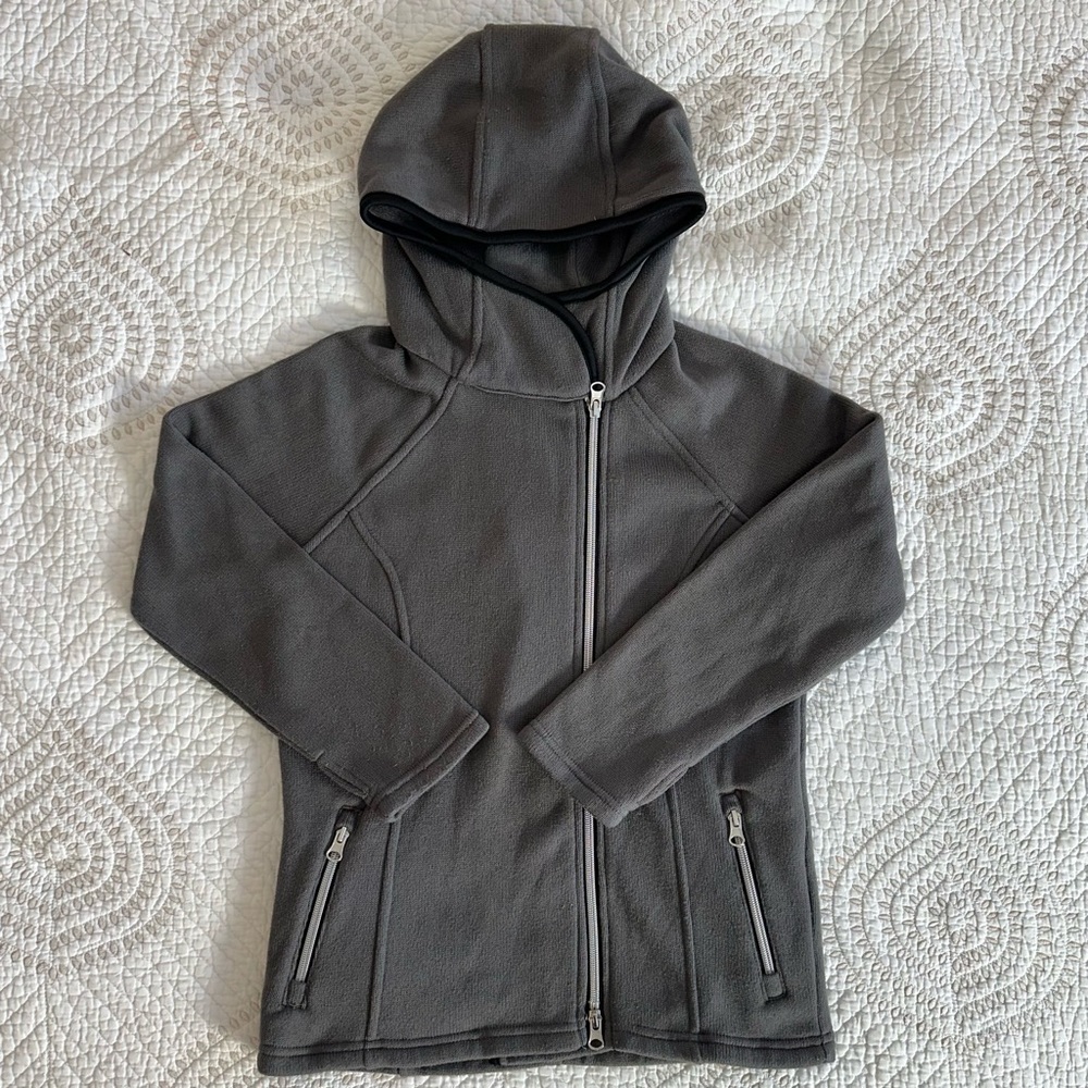 Dover Saddlery girls warm zip equestrian riding hoodie sweater jacket, youth Lg
